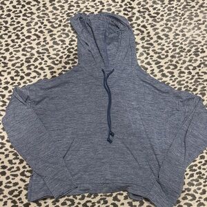 Nike Blue Crop Top Hoodie